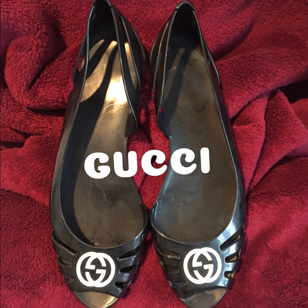 GUCCI JELLY Ballet 7 size rubber Marina  flats
